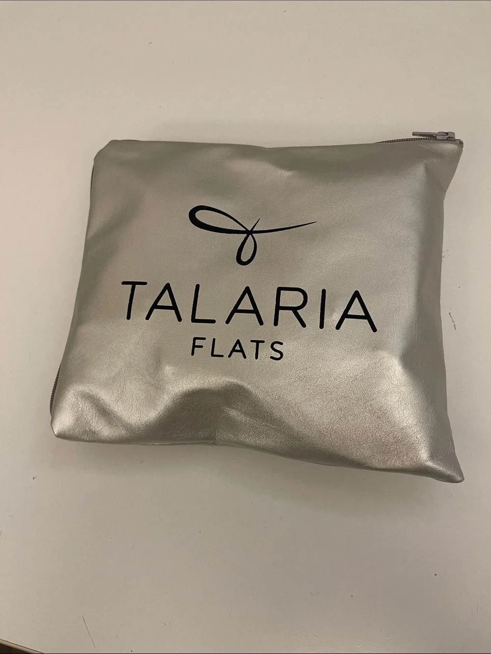 Talaria - Women's Foldable Silver Metallic Ballet Flats Size 10